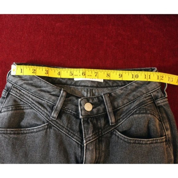 Pacsun Double Black Charcoal Gray High Rise Mom Jeans online worn twice SOLD OUT - Picture 4 of 9